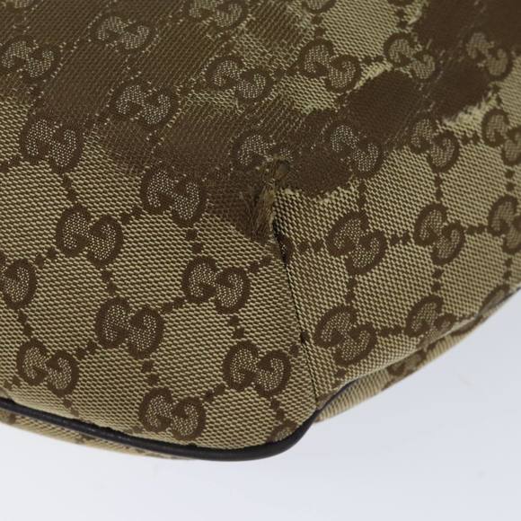 GUCCI GG Canvas Web Sherry Line Shoulder Bag Beige Red Green 181092 Auth 71918 - Picture 9 of 16